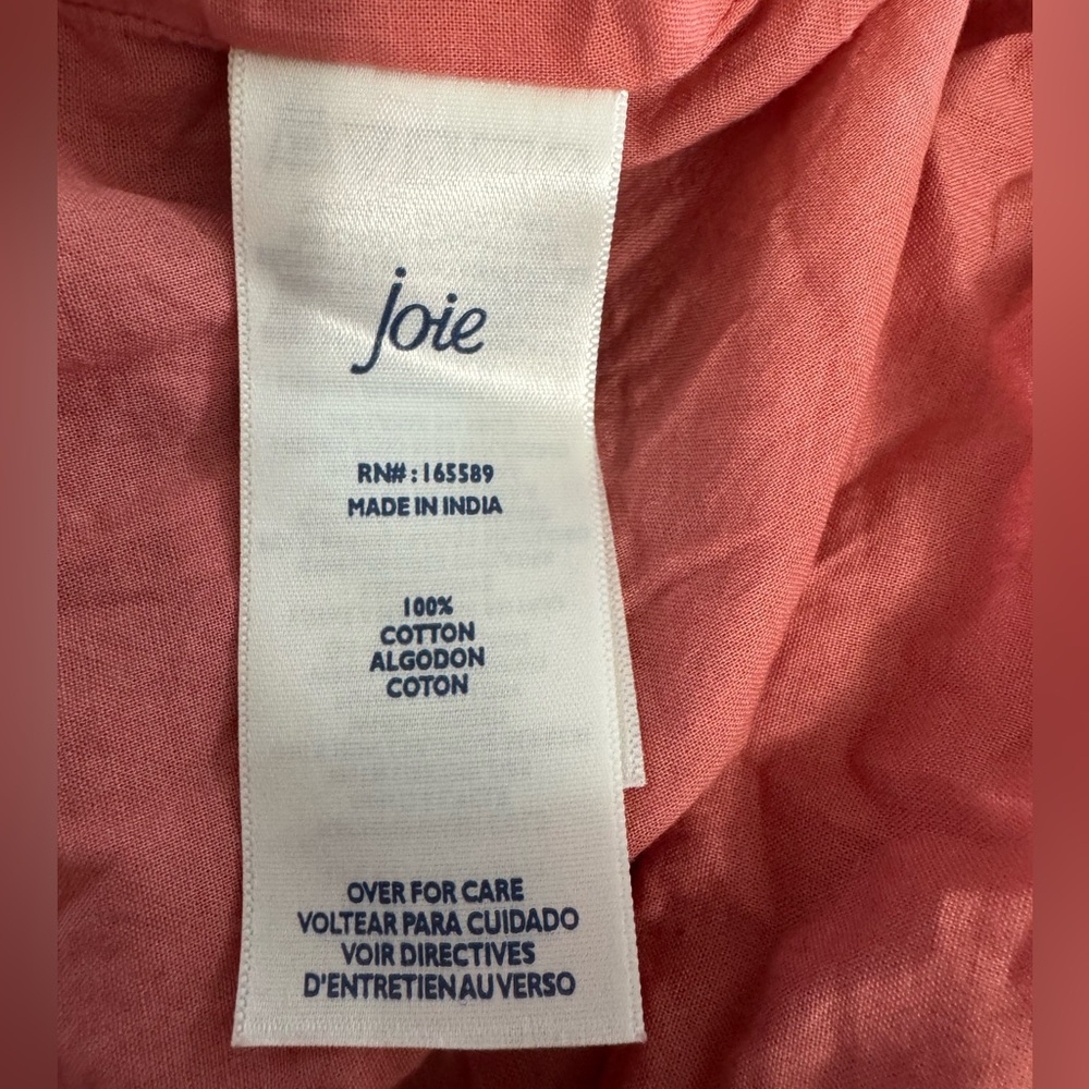 Joie Casual Cotton Red Pink Design Dress Size XS - Picture 9 of 11